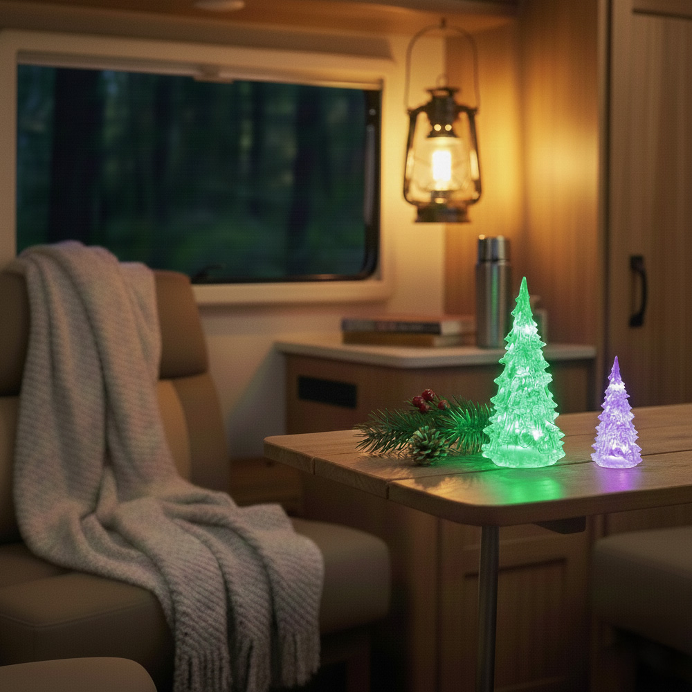 Sapin lumineux LED 12 cm multicolore