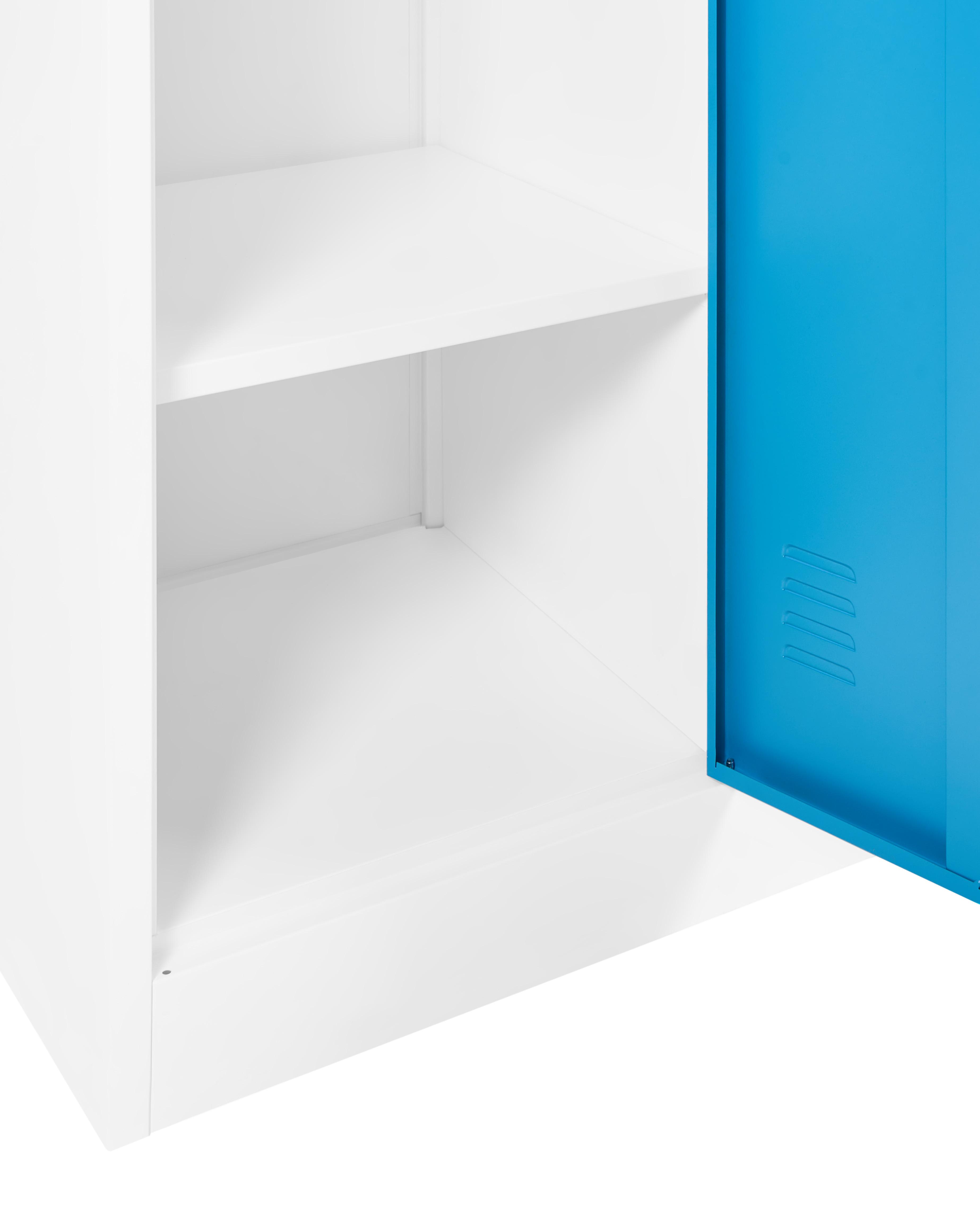 Locker met 2 deuren ATHLETE Metaal Wit/blauw