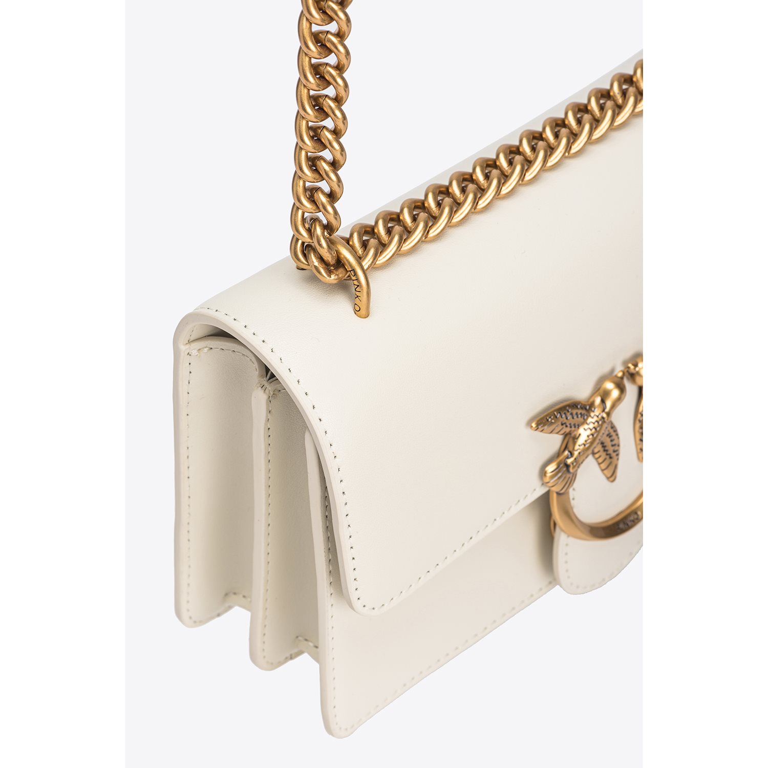 Pinko Love One Mini Dc Vitello Seta white