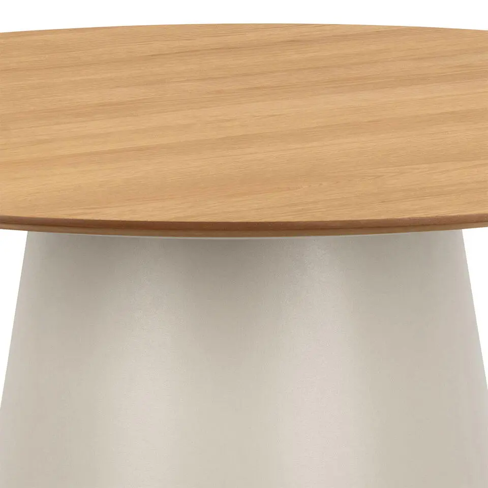 Eettafel Naturel/Grijs Rond - 20x120x75cm - Skagen