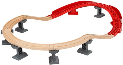 Brio World 33995 Påbyggingssett Spår Stigende Kurvor Togbane