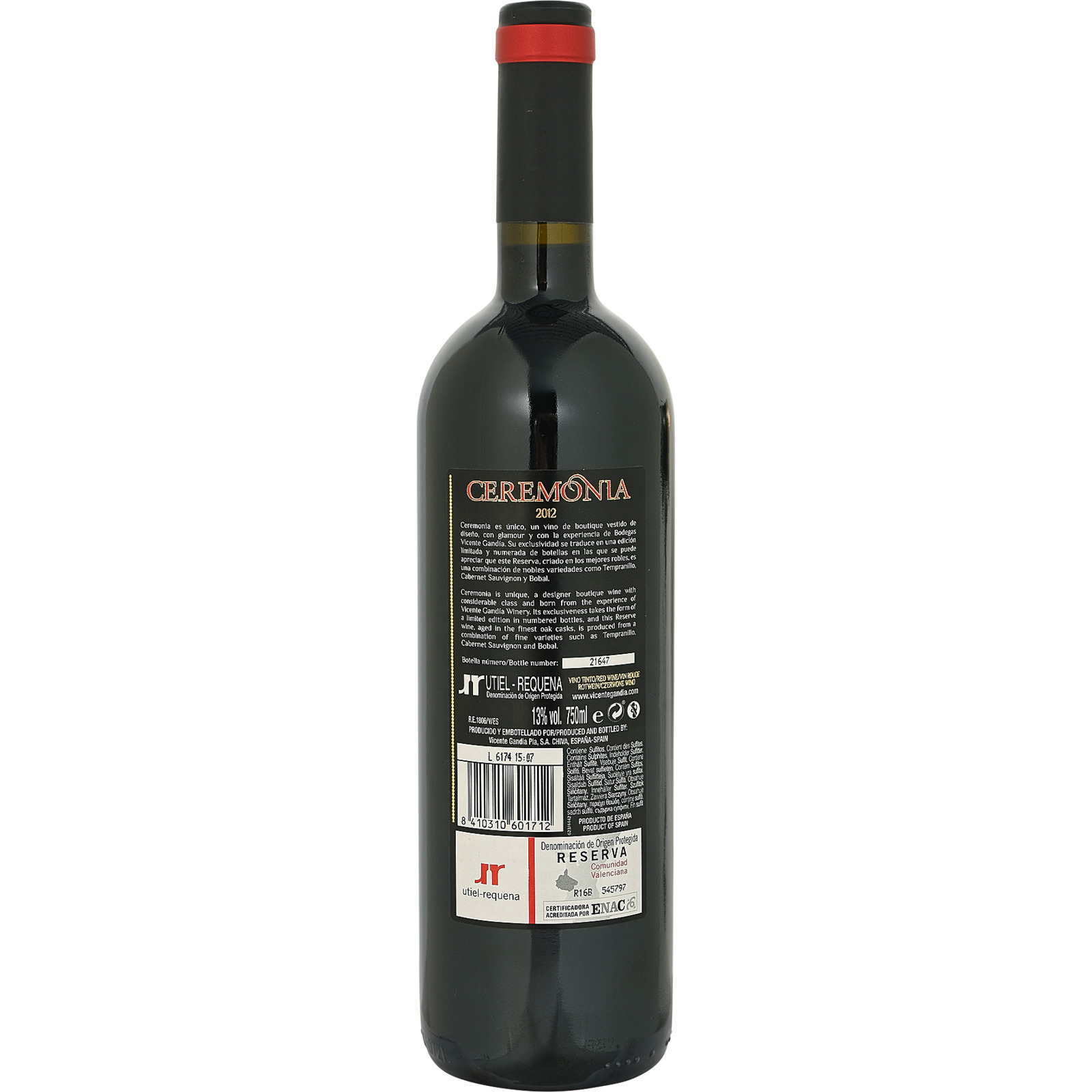 Ceremonia Res Lim Ed. Utiel-Requena 75cl
