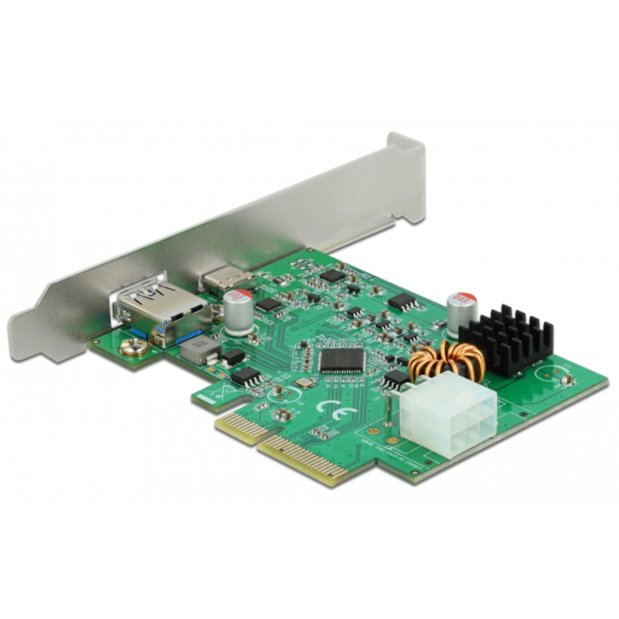 DeLOCK USB-Controller DeLOCK PCIe x4>1x extern USB-C 3.2 Gen 2 + USB-A 3.2 Gen 2