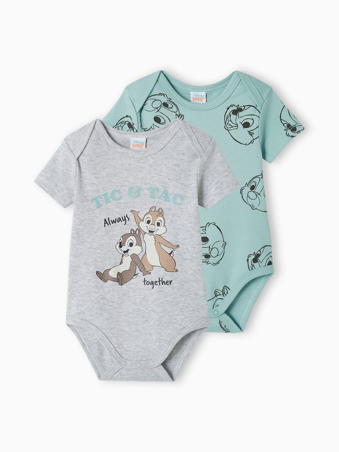 Conjunto de 2 bodies para bebê DS® Tic & Tac verde salgueiro