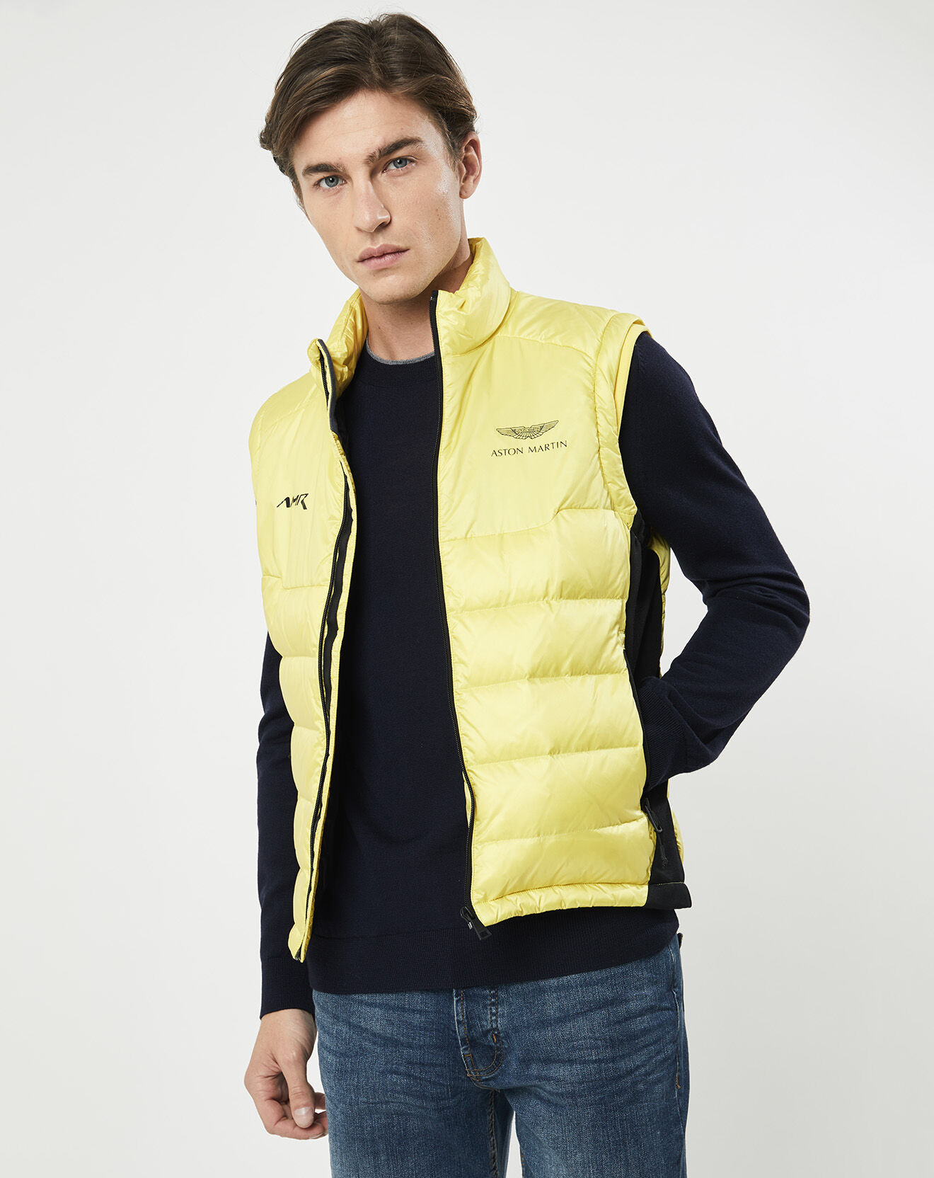 Hackett London Doudoune sans manches Aston Martin Racing jaune clair