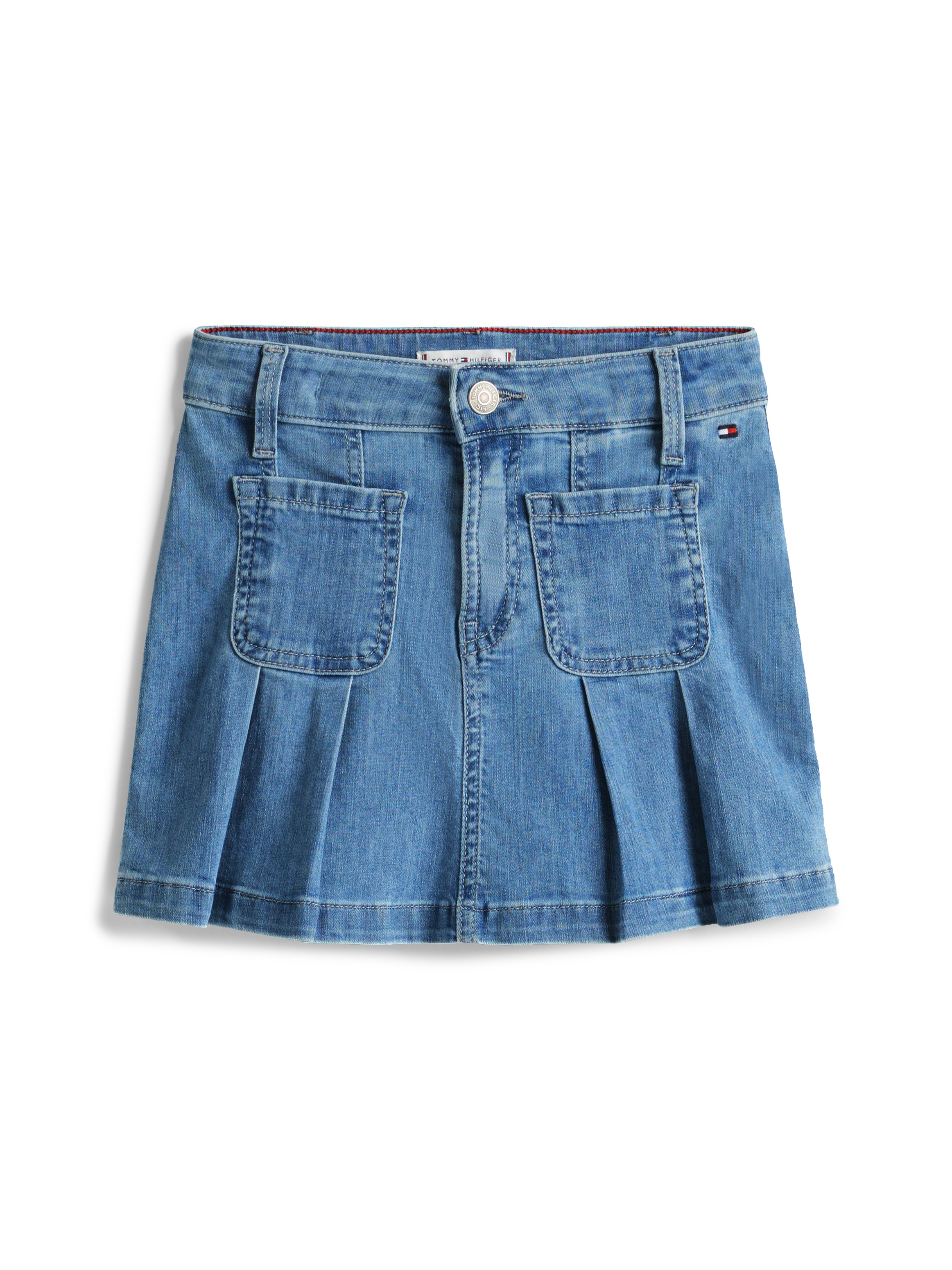 Tommy Hilfiger Faltenrock »DENIM SKIRT PLEATED«, in blauer Waschung