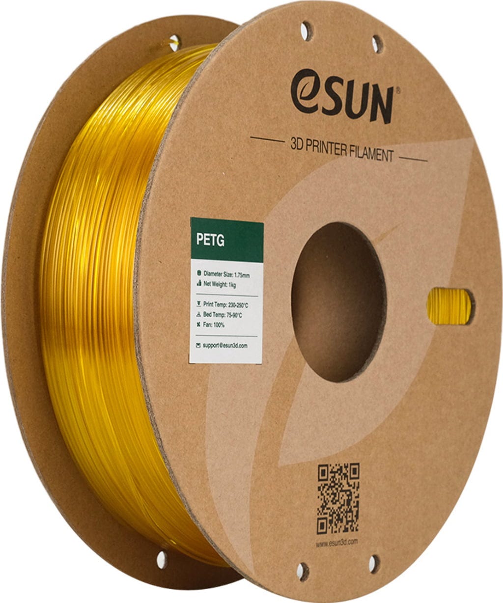 eSUN  PETG Translucent Yellow, 1,75 mm / 1000 g    Lichtdurchlässiges Filament mit ausgezeichneter Schlagfestigkeit