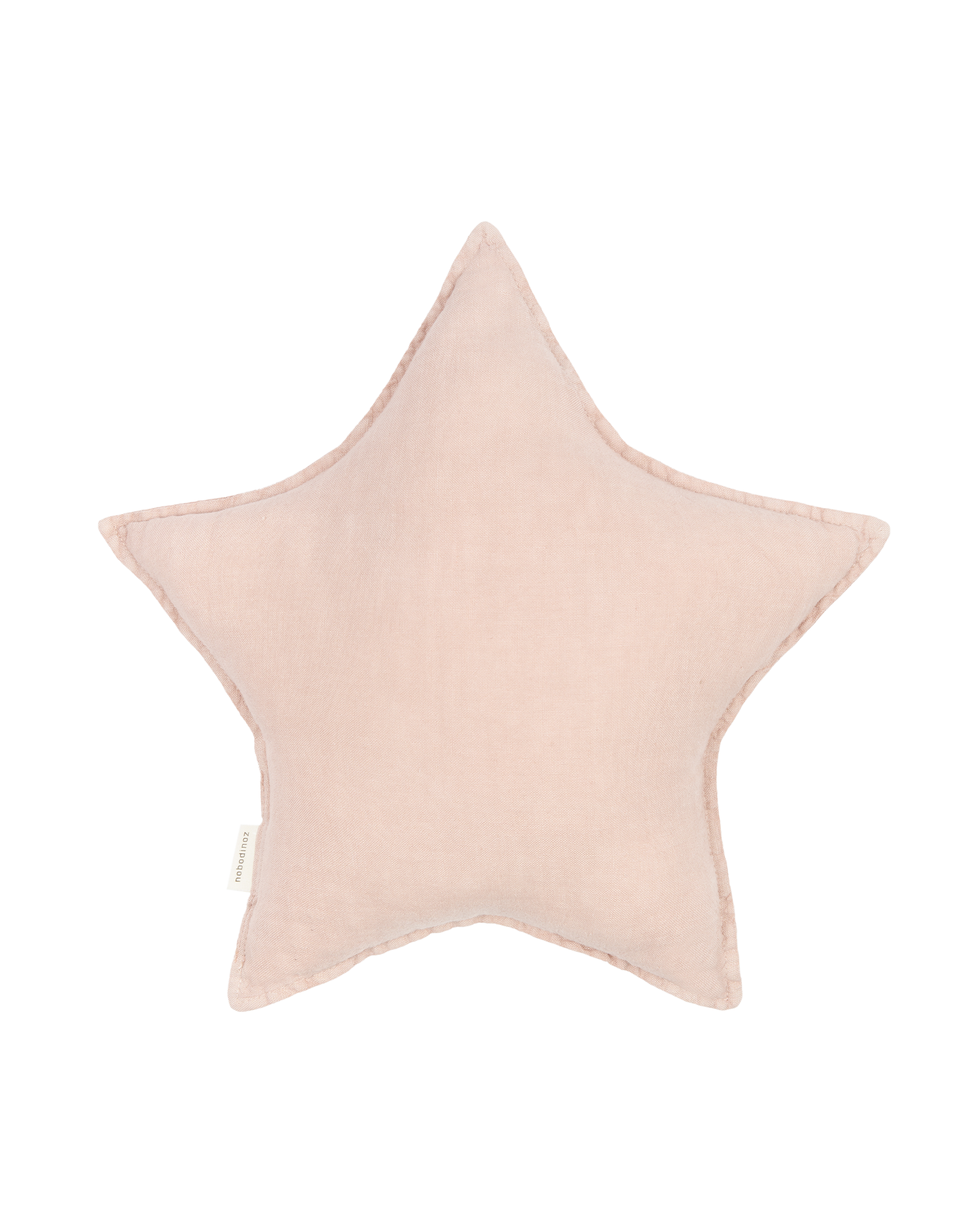 Coussin étoile l1n0 en lin français lavé | Rose