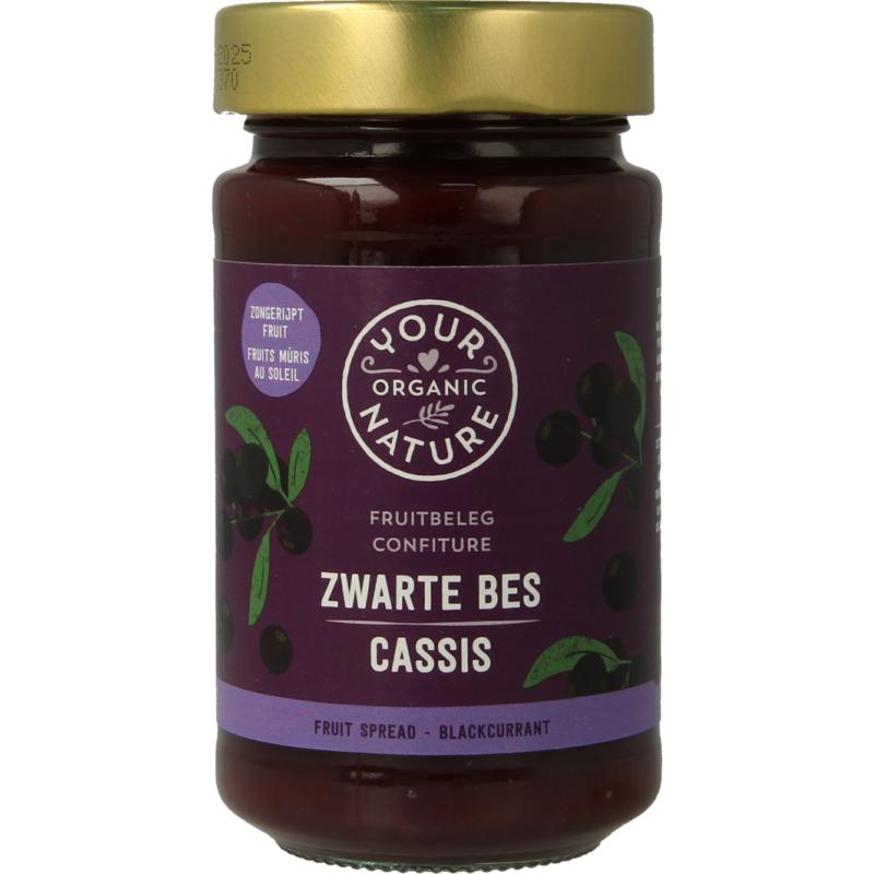 Your Organic Nature Fruit beleg zwarte bes bio (250 gr)