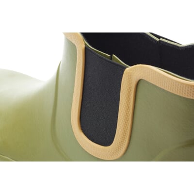 Herren-Gummistiefelette, Oliv-Schwarz