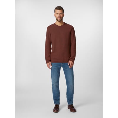 Herren-Strickpullover Baumwolle, Rotbraun