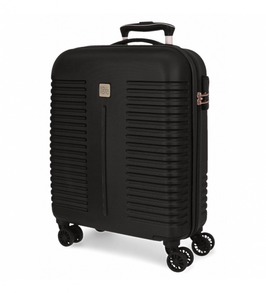 Mala de viagem Roll Road Cabin Roll Road India Rígida Preta - 40x55x20cm -