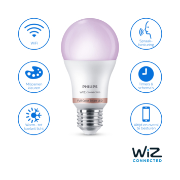 WiZ Connected LED peer E27 60W dimbaar