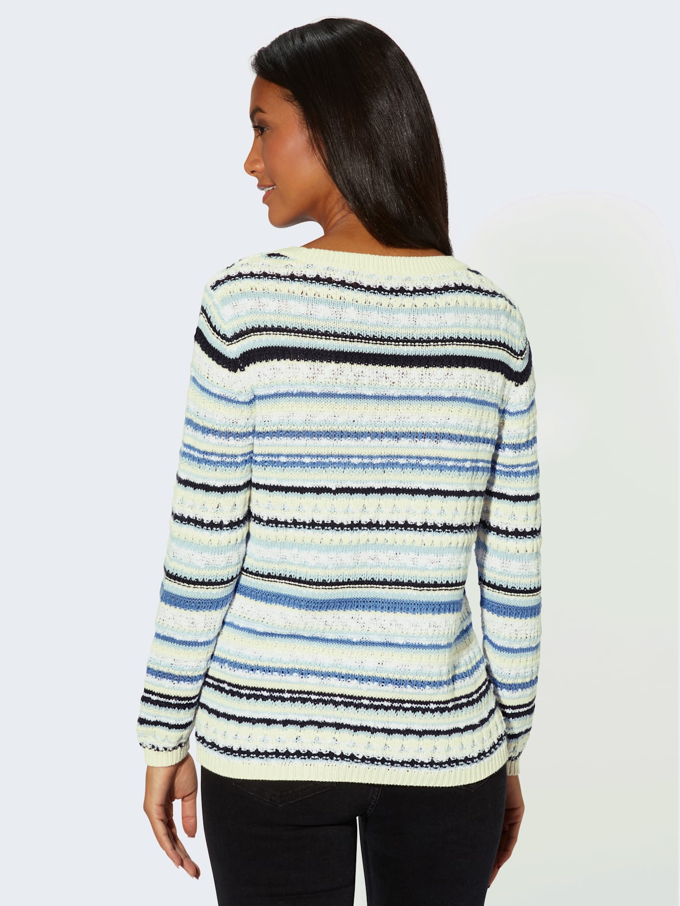 Pull à rayures 65% coton