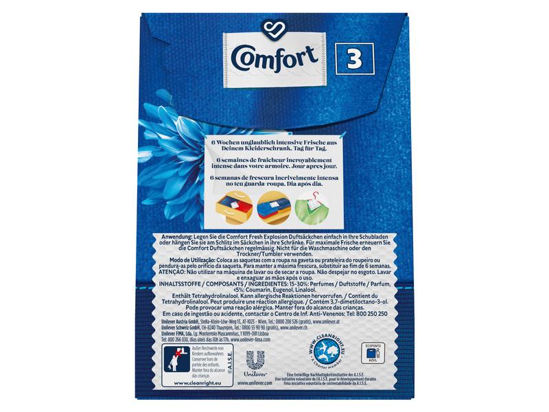 Comfort Duftsäckchen Fresh Sky 3 Stück Praktische Duftbeutel für angenehmen Frischeduft