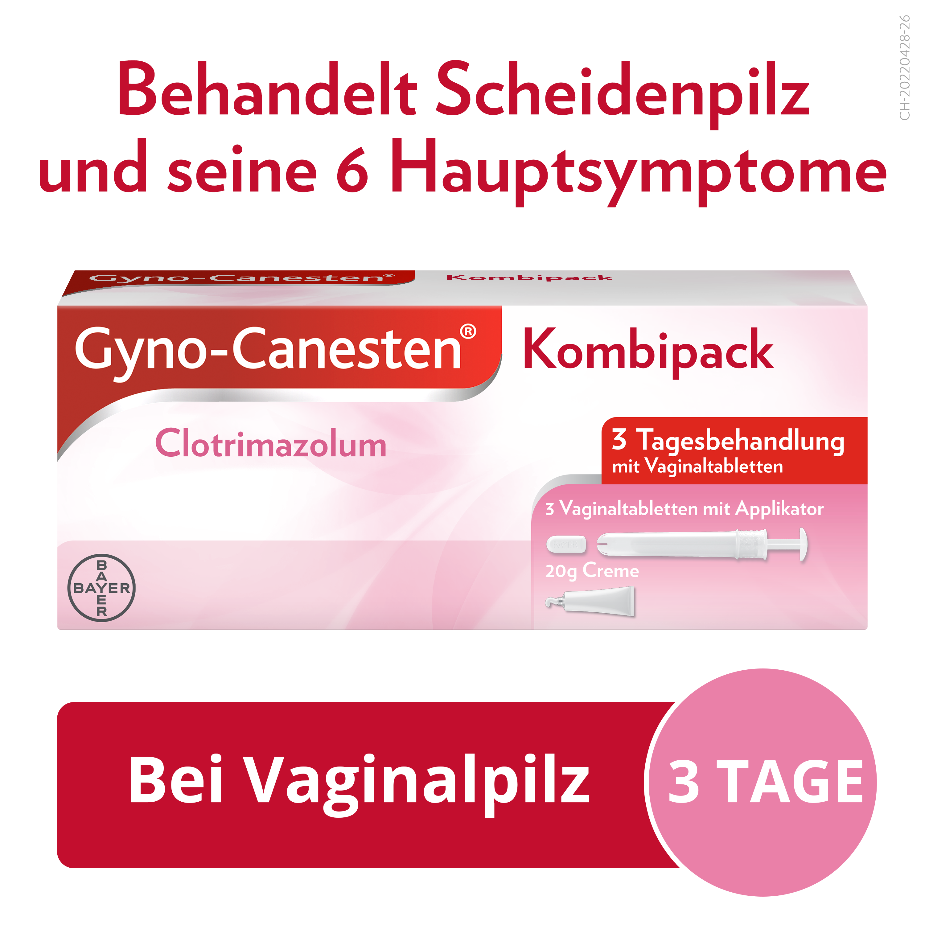 GYNO-CANESTEN Kombipack 3 Vaginaltabletten und 20 g Creme 1 Stk