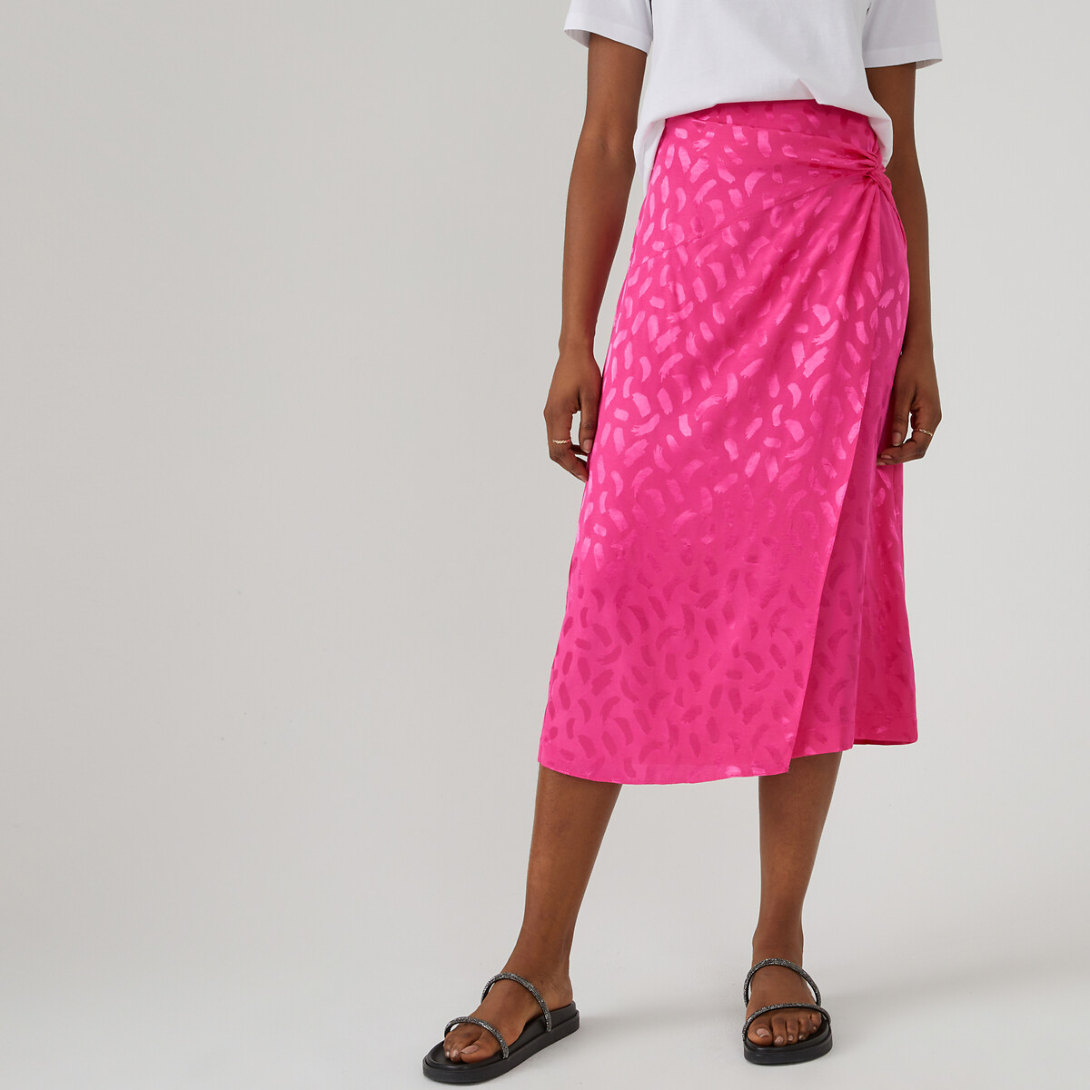 COLEÇÕES LA REDOUTE<br>Lange rok met strikeffect, in jacquard