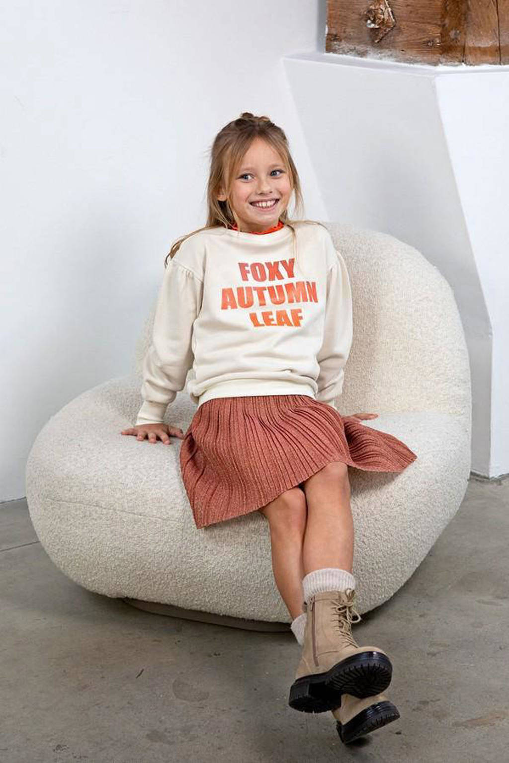 Like Flo rok met glitters oranje