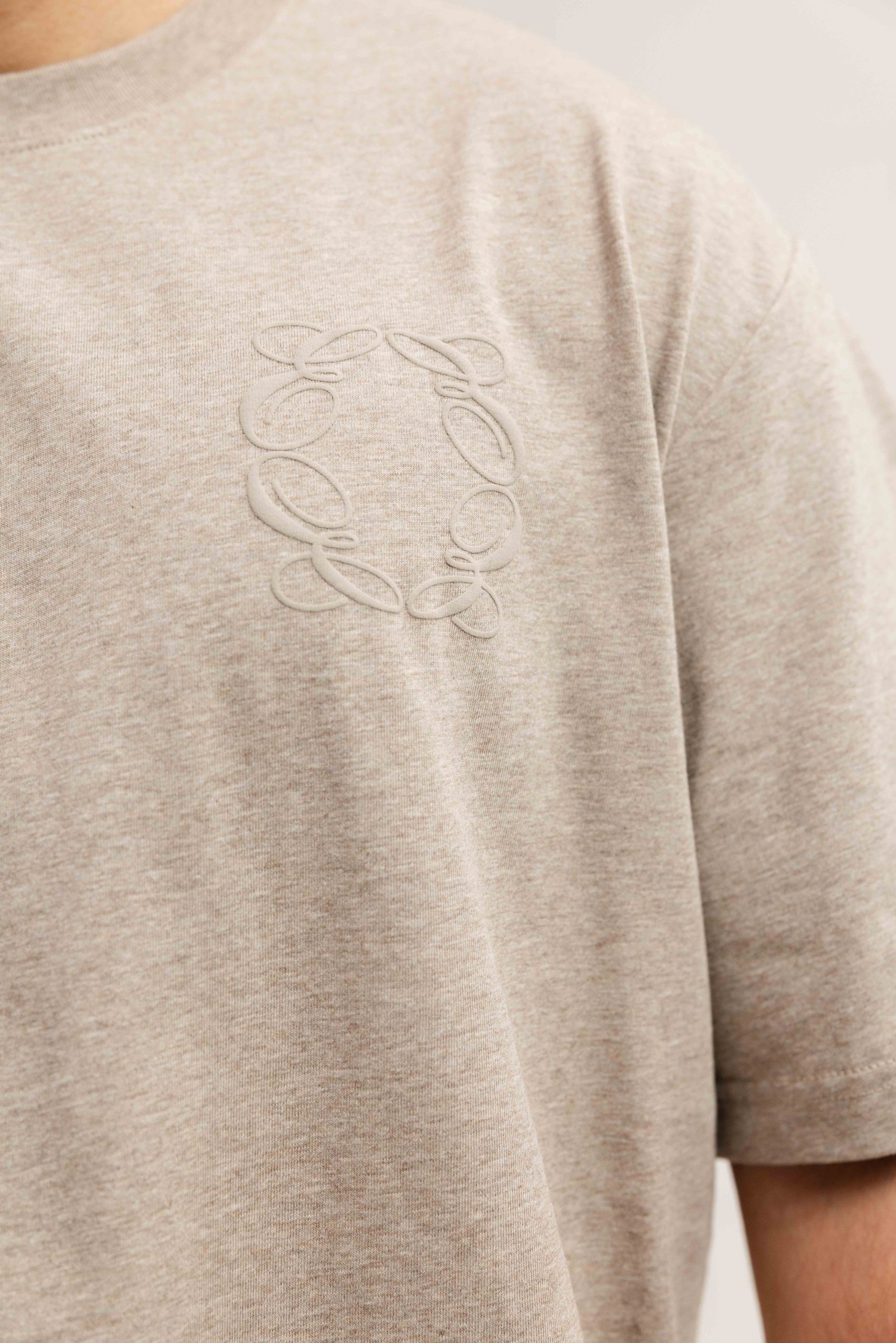 Cou7ure Essentials Classic Logo T-Shirt Heren Lichtbruin