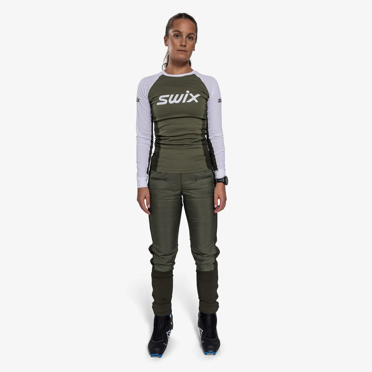 Swix Women's RaceX Classic Long Sleeve Olive/ Bright White