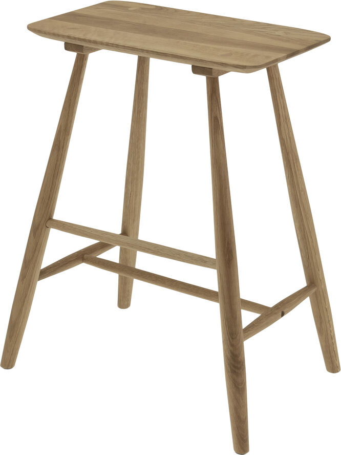 Villa Collection Høj skammel 46,5x28x64 cm Naturolieret Eg Naturolieret