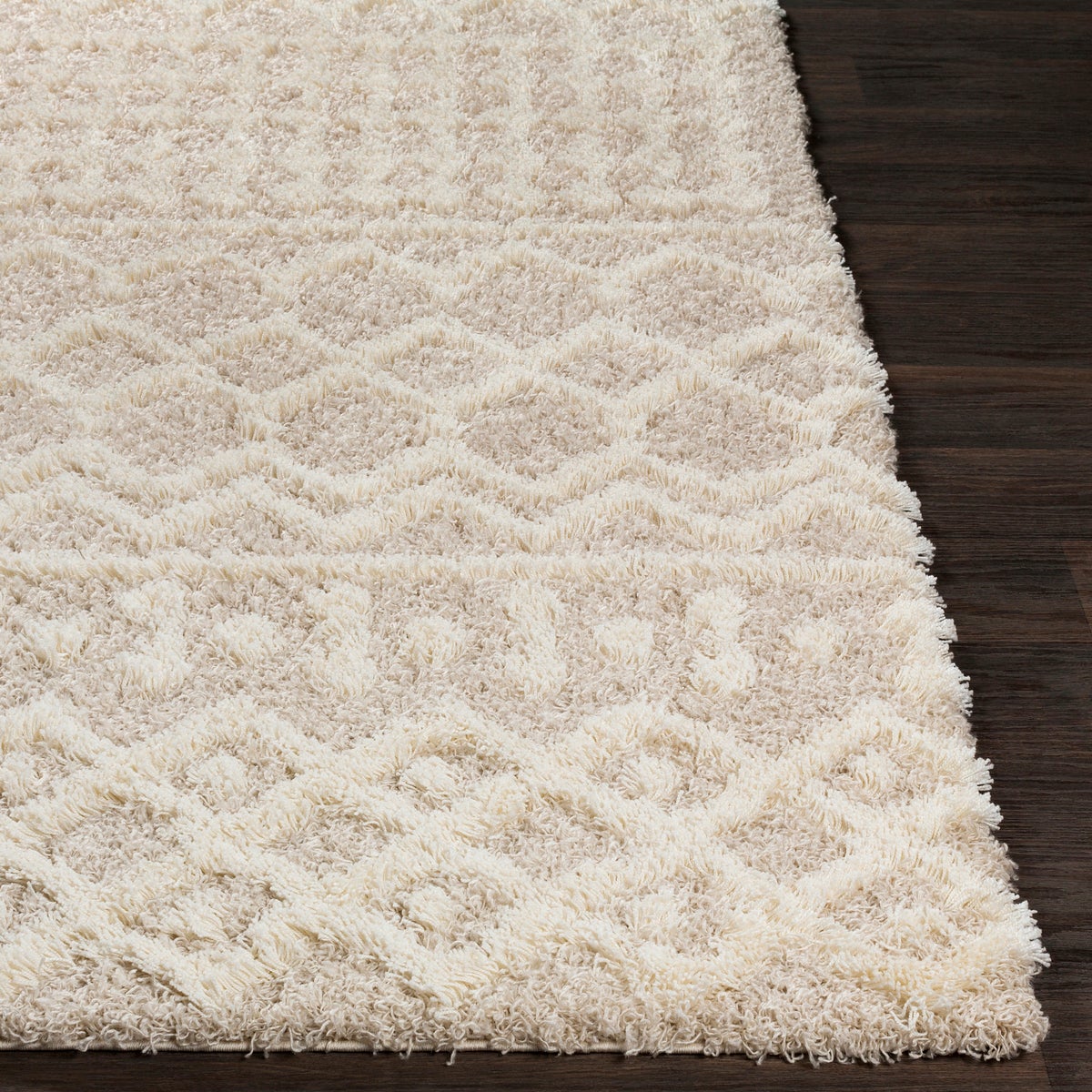 Shaggy Boho Halvloerkleed Ivoor/Beige 80x220 cm NOUR