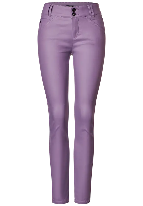 Slim Fit Hose mit Coating - dusty lupine lilac