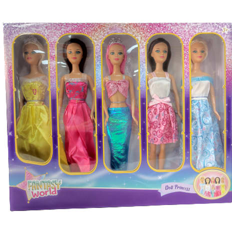 Fantasy world prinsesse dukke 5-pak