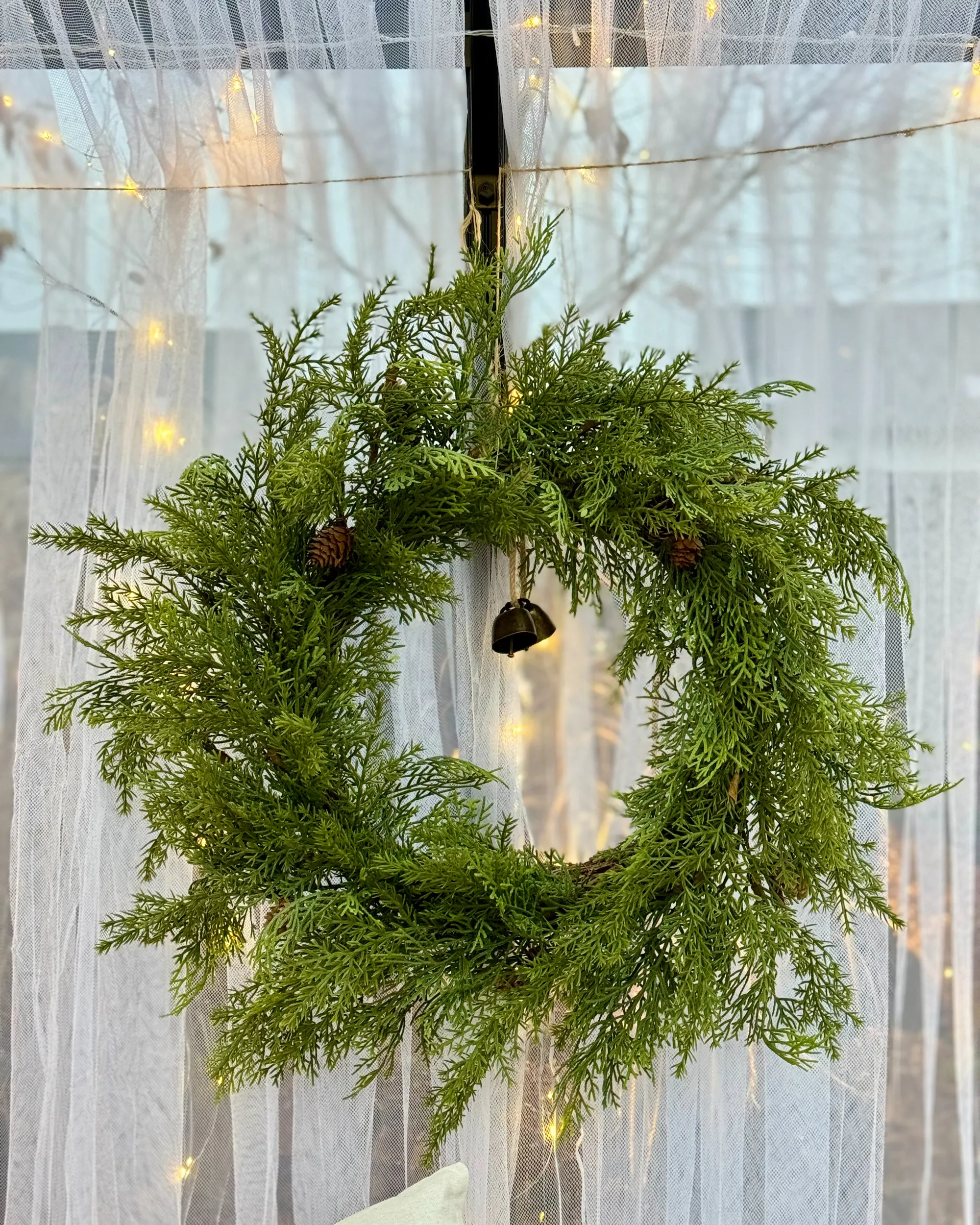Kerstkrans PANRUN Groen 70 cm