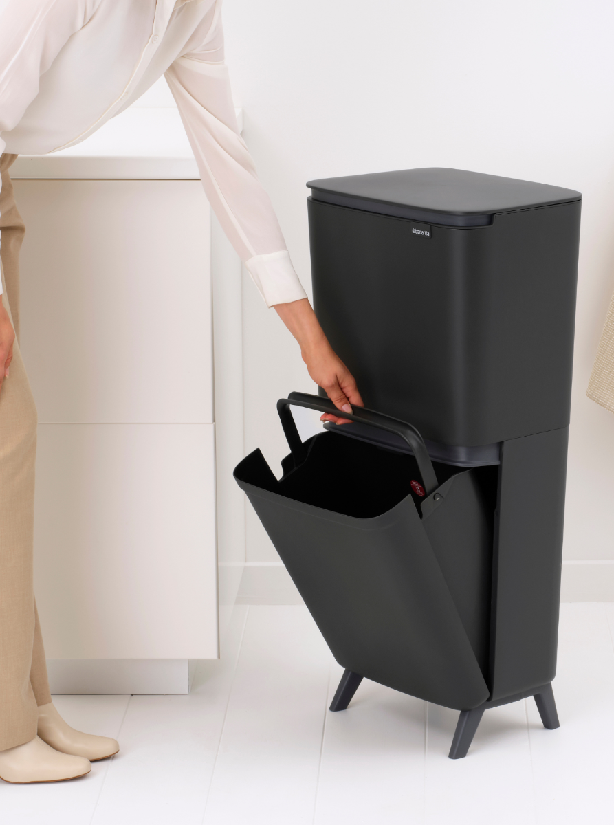SortUp Recycle Prullenbak Hi, 10 10 25 liter - Dark Grey