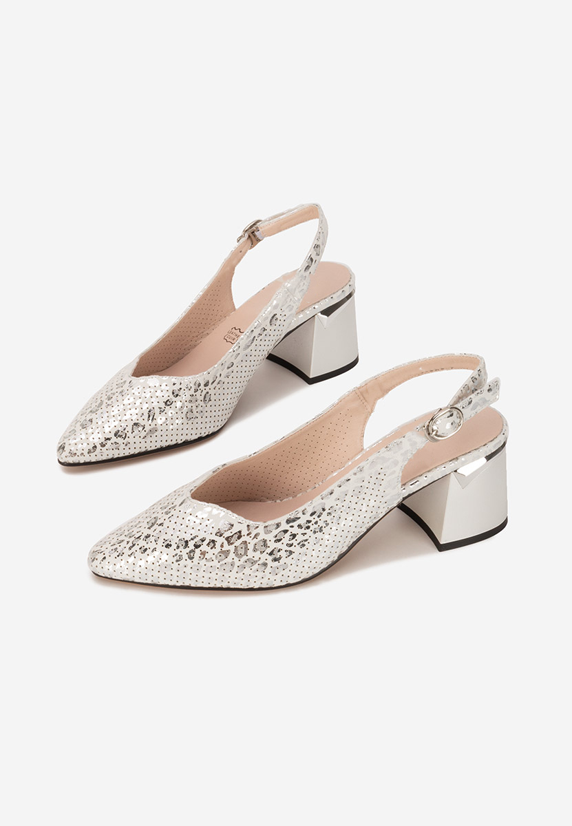 Chaussures slingback argent Evadora