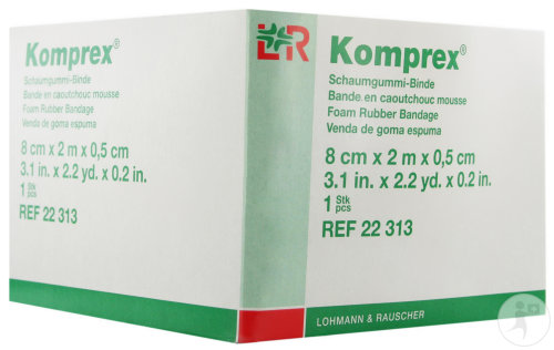 Lohmann & Rauscher Komprex Bande En Caoutchouc Mousse 8cmx2m Epaisseur 0,5cm 1 Pièce (22313)