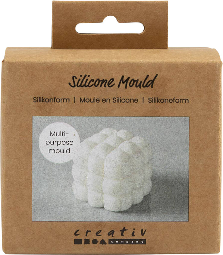 Creativ Company Silikoneform, Firkant med bobler, H: 5 cm, B: 6 cm.