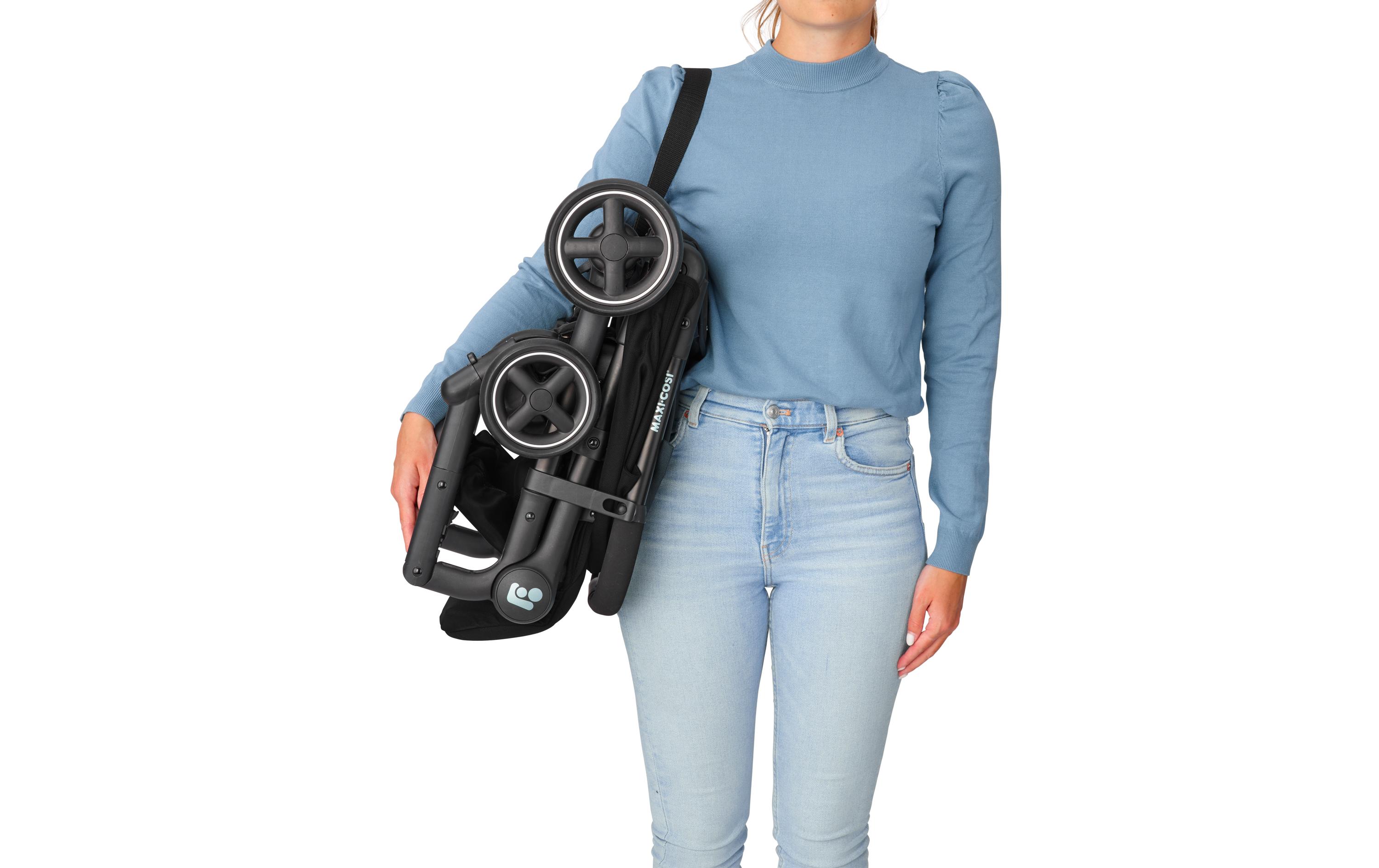 Buggy Lara2 Schwarz<br>Kinderwagen für enge Räume und grosse Abenteuer