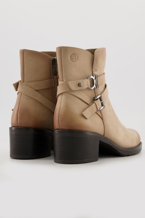 Caprice Leder-Stiefeletten, Wechselfußbett, Weite G