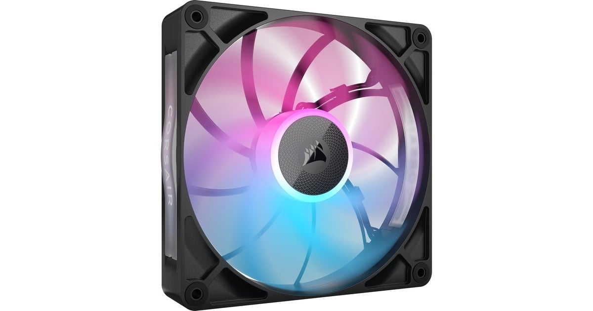 CorsairRX140 MAX RGB case fans  (Zwart, 2 stuks, 140 x 140 x 30 mm, PWM)