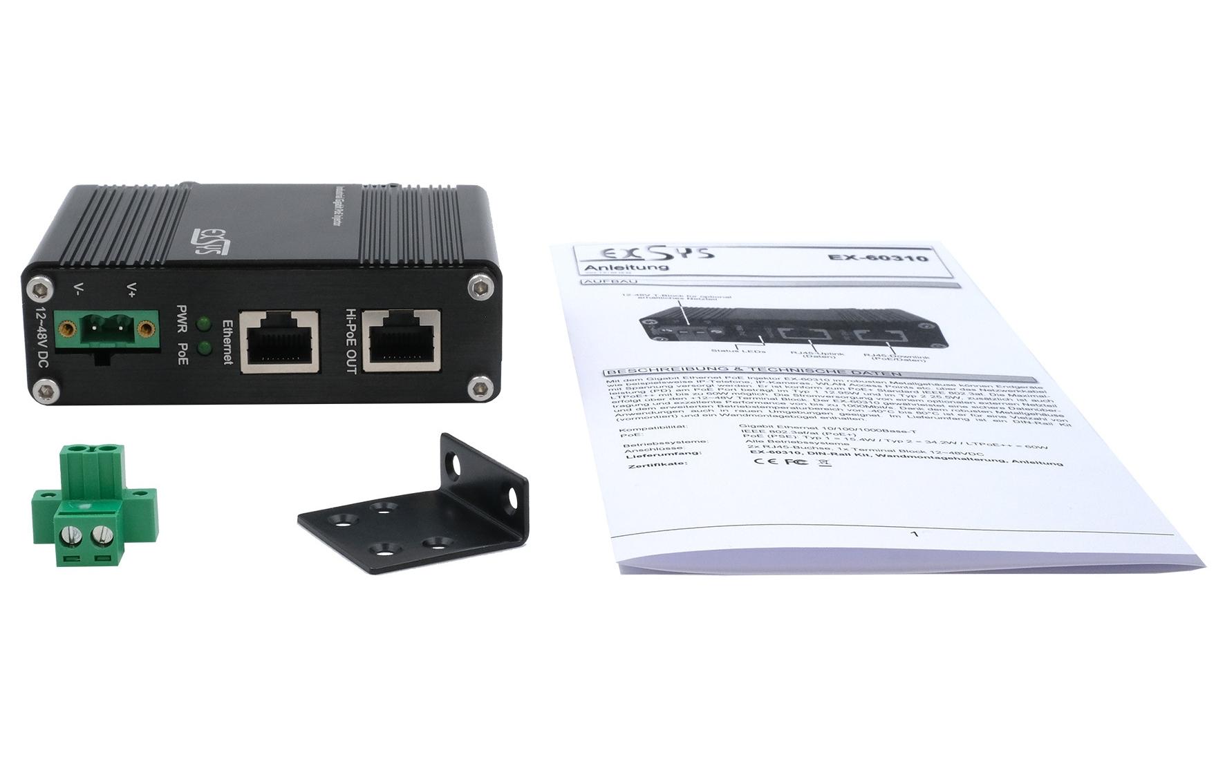 PoE Injector EX-60310<br>Gigabit-PoE-Injektor