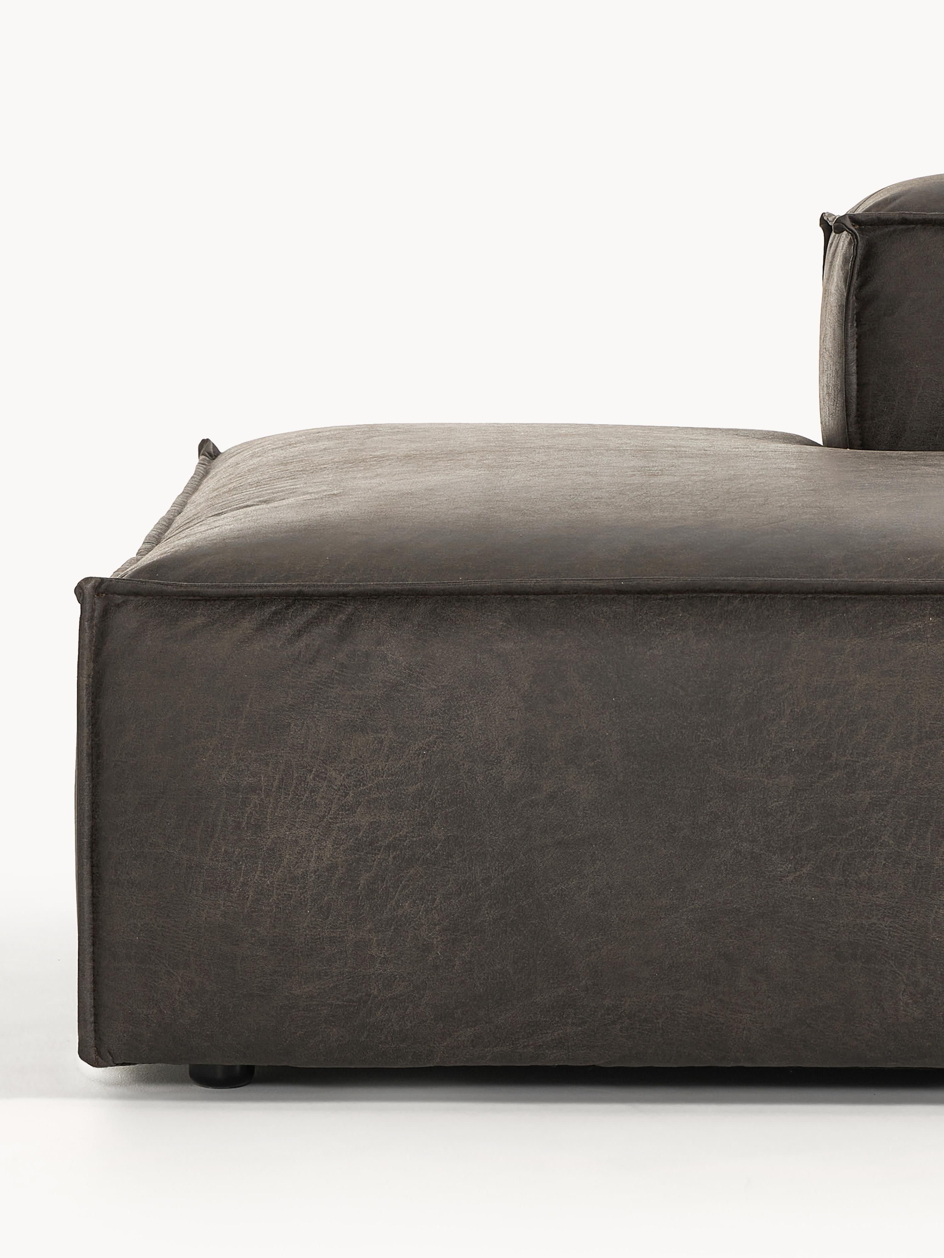 Modulaire chaise longue Lennon van gerecycled leer