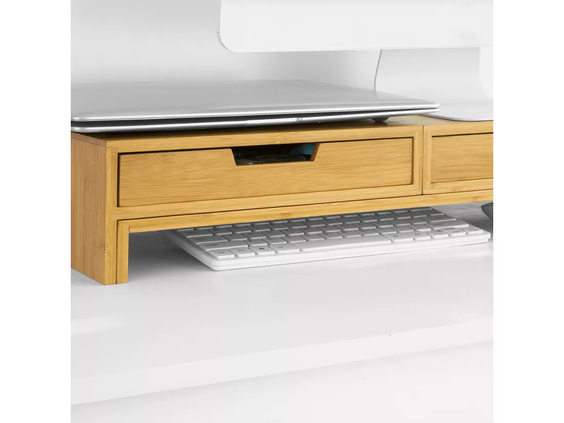 Support Ordinateur Portable ou écran TV Réhausseur d'écran en Bambou, BBF04-N