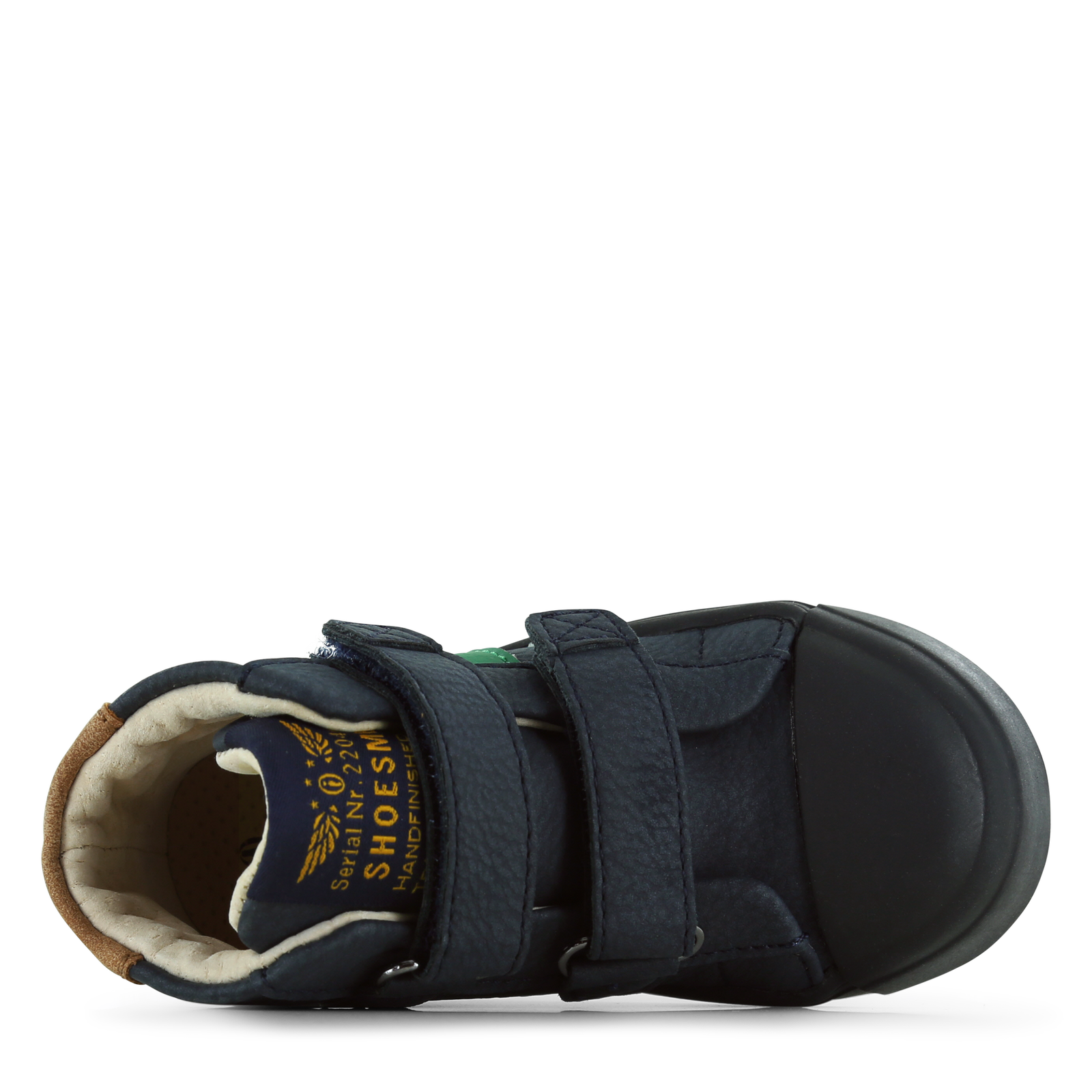 Shoesme schwarzer Stiefel mit grünem Streifen