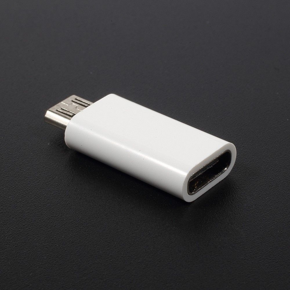 Micro USB auf USB C Adapter Konverter - Weiss
