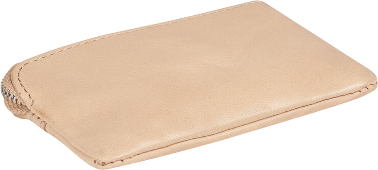 Tony Perotti Key pouch with zipper and coin pocket Natural