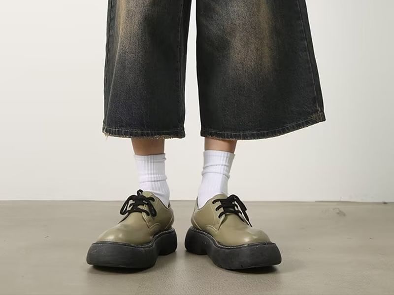 Nataro - Hoge taille gewassen wijde denim shorts
