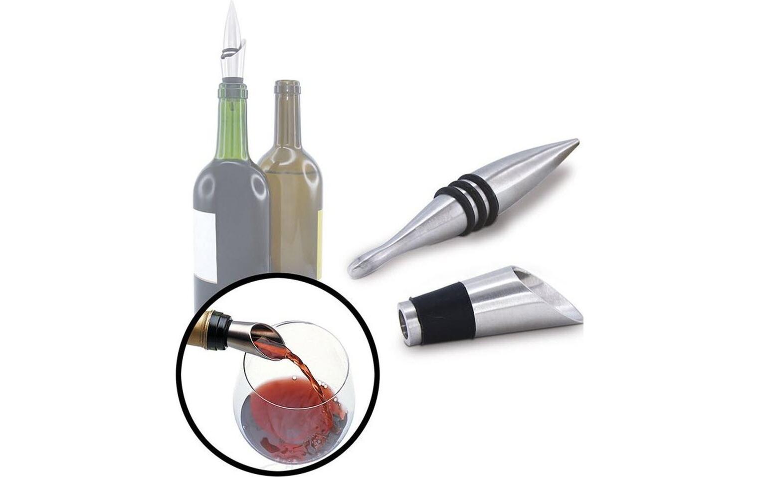 Weinausgiesser Uranus 1 Stück, SilberGetränkeausgiesser