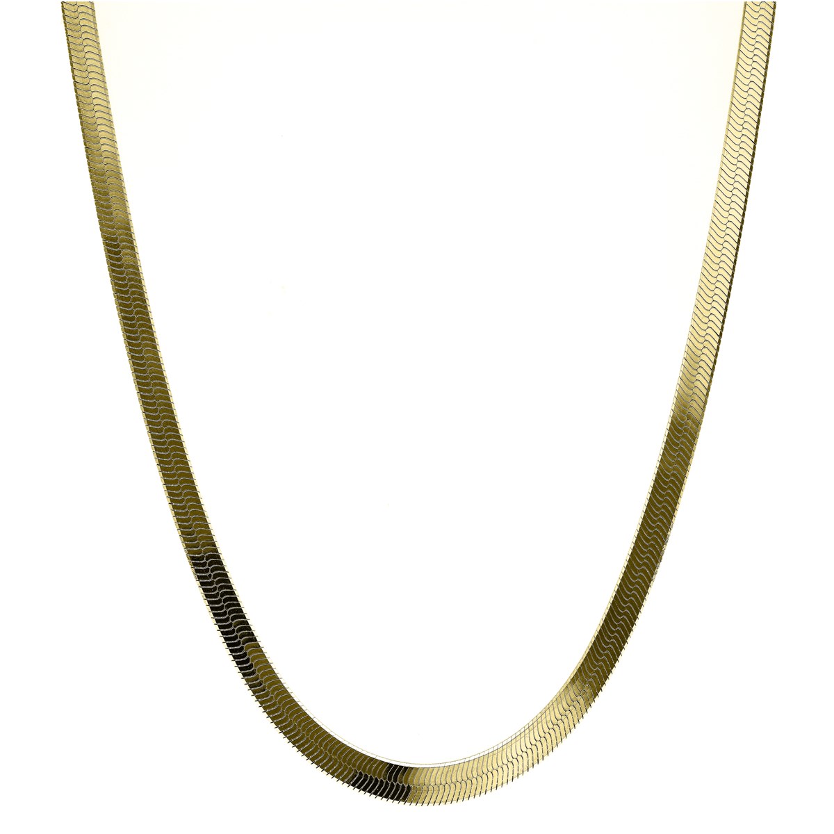 Collier Argent Doré Maille Serpentine