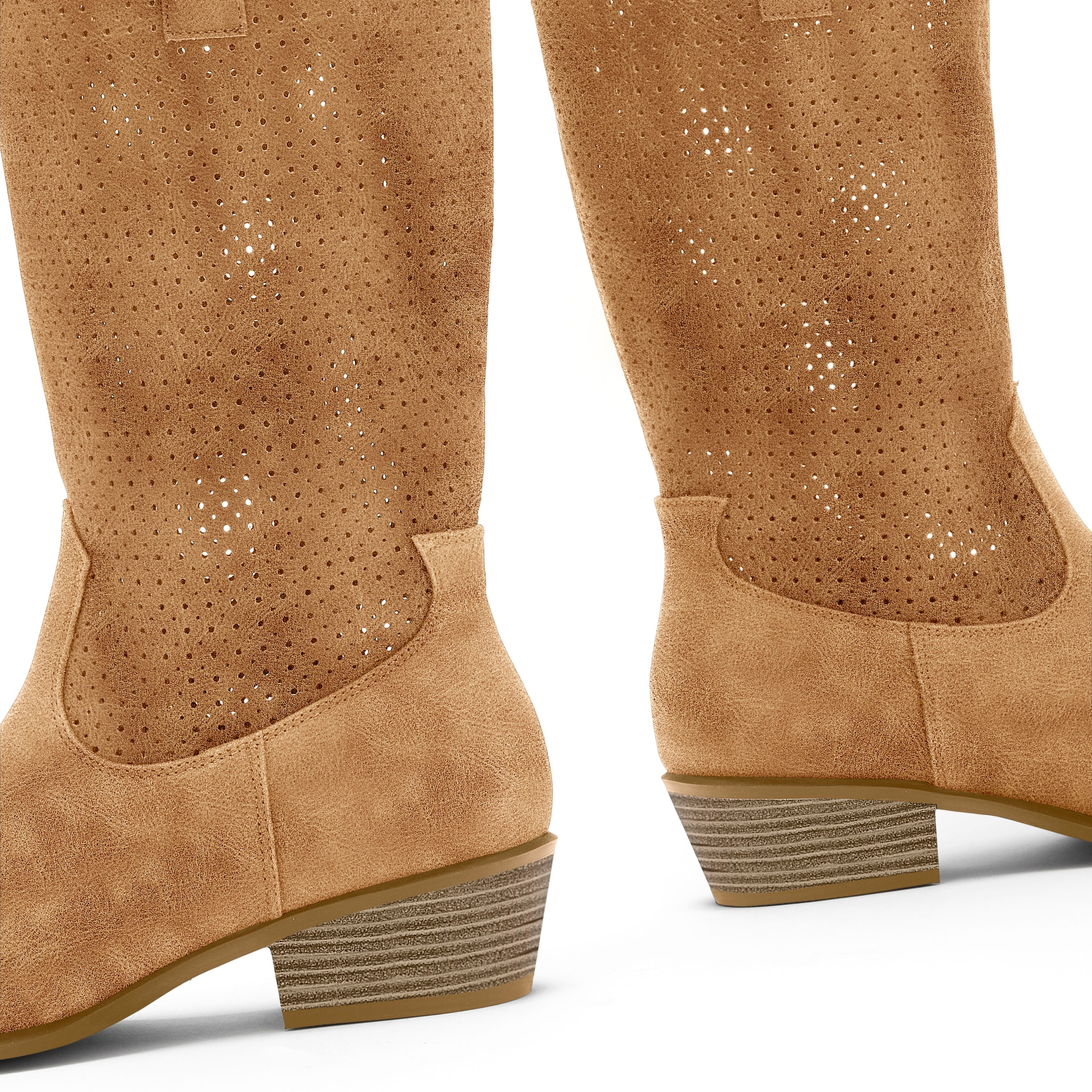 LASCANA Westernstiefel  Sommer Boots, Ankle Stiefelette, Schlupfstiefel, Cowboy-Look, Cut-Outs