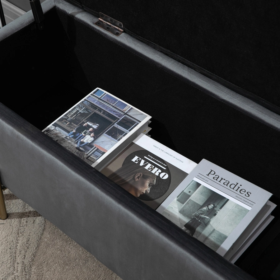 HOMCOM Sitzbank im elegantem Design dunkelgrau