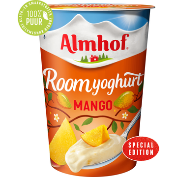 Almhof roomyoghurt mango special edition 500 g