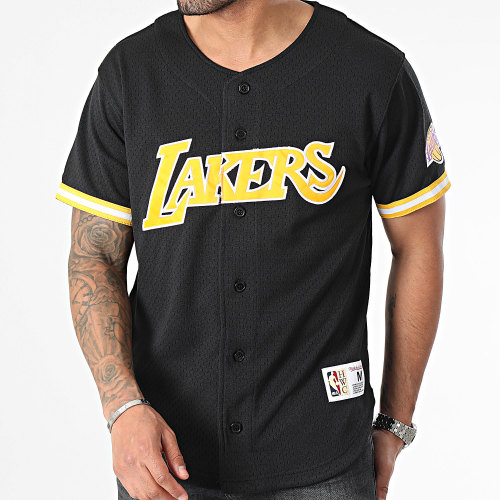 Maillot De Baseball On The Clock Mesh Los Angeles Lakers Noir