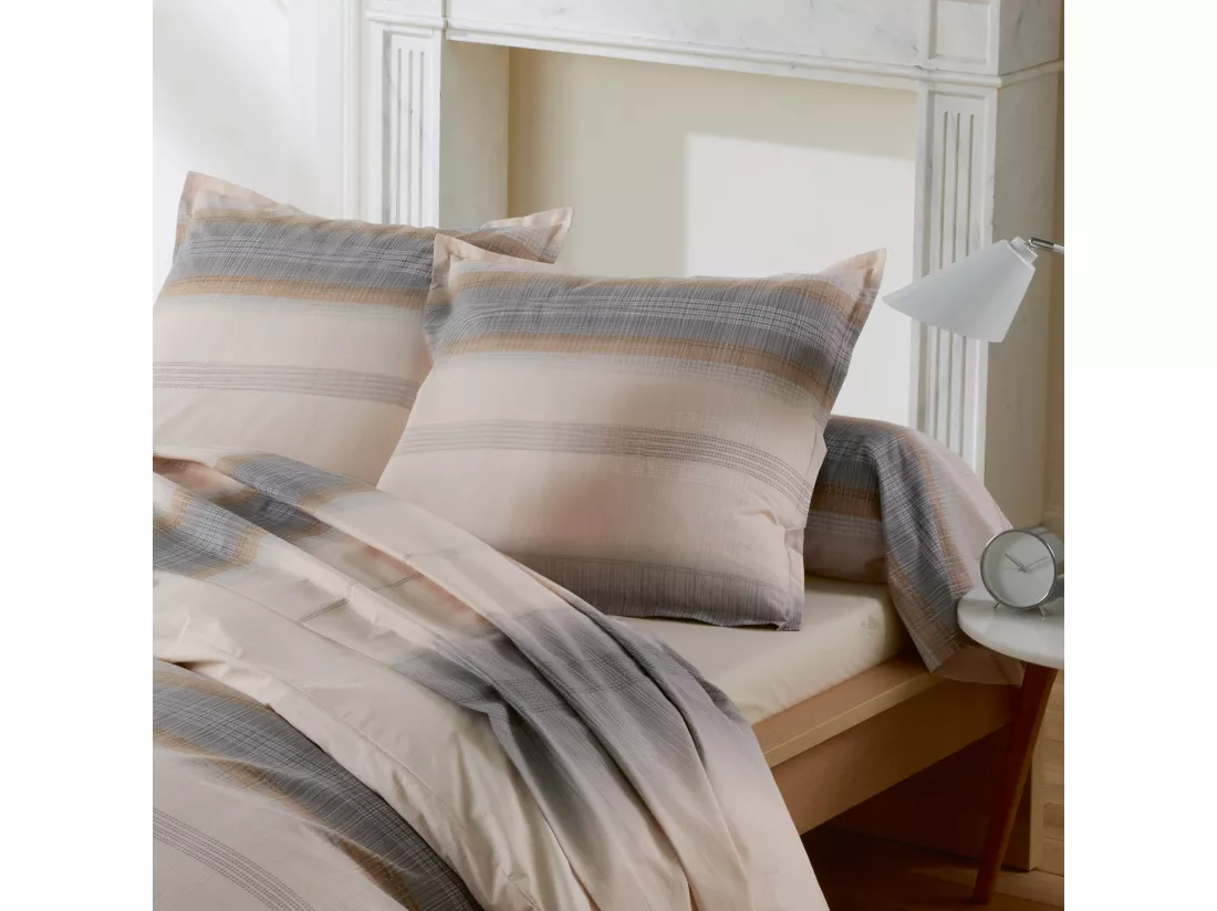 Taie de traversin 200x43 cm percale coton ESTEBAN Beige
